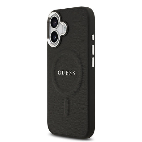 Apple iPhone 17 Kılıf Guess Orjinal Lisanslı M-safe Şarj Özellikli Klasik Yazı Logolu PU Deri Kapak