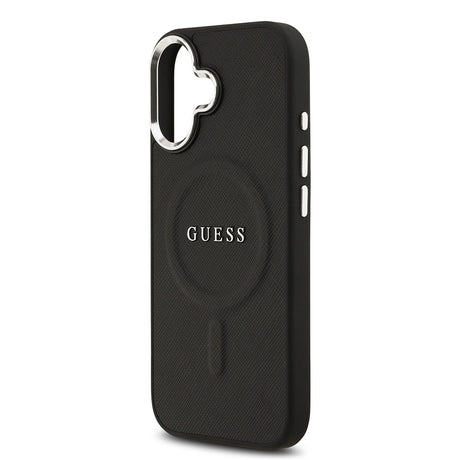 Apple iPhone 17 Kılıf Guess Orjinal Lisanslı M-safe Şarj Özellikli Klasik Yazı Logolu PU Deri Kapak