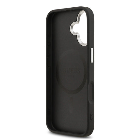 Apple iPhone 17 Kılıf Guess Orjinal Lisanslı M-safe Şarj Özellikli Klasik Yazı Logolu PU Deri Kapak