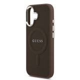 Apple iPhone 17 Kılıf Guess Orjinal Lisanslı M-safe Şarj Özellikli Klasik Yazı Logolu PU Deri Kapak