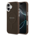 Apple iPhone 17 Kılıf Guess Orjinal Lisanslı M-safe Şarj Özellikli Klasik Yazı Logolu PU Deri Kapak