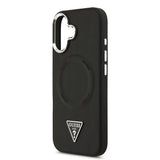 Apple iPhone 17 Kılıf Guess Orjinal Lisanslı M-safe Şarj Özellikli PU Deri Metal Kamera Çerçeveli Üçgen Logolu Kapak