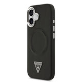 Apple iPhone 17 Kılıf Guess Orjinal Lisanslı M-safe Şarj Özellikli PU Deri Metal Kamera Çerçeveli Üçgen Logolu Kapak