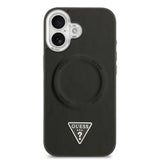 Apple iPhone 17 Kılıf Guess Orjinal Lisanslı M-safe Şarj Özellikli PU Deri Metal Kamera Çerçeveli Üçgen Logolu Kapak