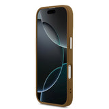 Apple iPhone 17 Kılıf Guess Orjinal Lisanslı M-safe Şarj Özellikli PU Deri Metal Kamera Çerçeveli Üçgen Logolu Kapak