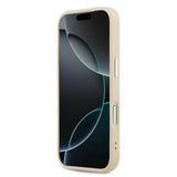 Apple iPhone 17 Kılıf Guess Orjinal Lisanslı M-safe Şarj Özellikli Sıcak Baskılı Klasik Yazı Logolu PU Deri Peony Kapak
