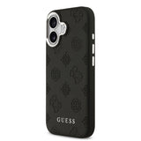 Apple iPhone 17 Kılıf Guess Orjinal Lisanslı M-safe Şarj Özellikli Sıcak Baskılı Klasik Yazı Logolu PU Deri Peony Kapak