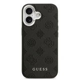 Apple iPhone 17 Kılıf Guess Orjinal Lisanslı M-safe Şarj Özellikli Sıcak Baskılı Klasik Yazı Logolu PU Deri Peony Kapak