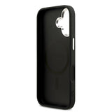 Apple iPhone 17 Kılıf Guess Orjinal Lisanslı M-safe Şarj Özellikli Sıcak Baskılı Klasik Yazı Logolu PU Deri Peony Kapak