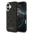 Apple iPhone 17 Kılıf Guess Orjinal Lisanslı M-safe Şarj Özellikli Sıcak Baskılı Klasik Yazı Logolu PU Deri Peony Kapak