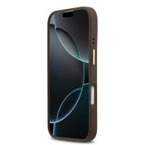 Apple iPhone 17 Kılıf Guess Orjinal Lisanslı M-safe Şarj Özellikli Sıcak Baskılı Yazı Logolu PU Deri Peony Kapak