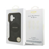 Apple iPhone 17 Kılıf Guess Orjinal Lisanslı M-safe Şarj Özellikli Yazı Logolu Circle Classic Kapak