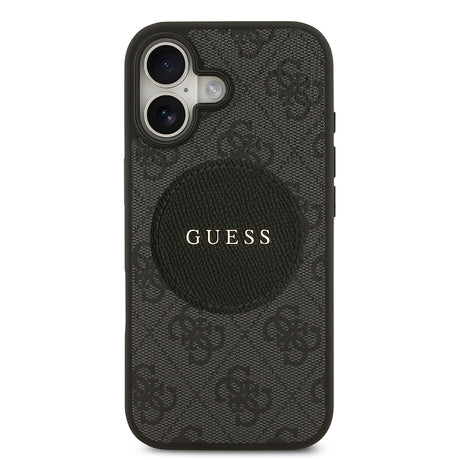 Apple iPhone 17 Kılıf Guess Orjinal Lisanslı M-safe Şarj Özellikli Yazı Logolu Circle Classic Kapak