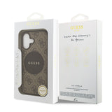 Apple iPhone 17 Kılıf Guess Orjinal Lisanslı M-safe Şarj Özellikli Yazı Logolu Circle Classic Kapak
