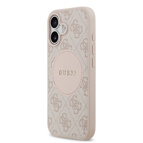 Apple iPhone 17 Kılıf Guess Orjinal Lisanslı M-safe Şarj Özellikli Yazı Logolu Circle Classic Kapak