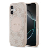 Apple iPhone 17 Kılıf Guess Orjinal Lisanslı M-safe Şarj Özellikli Yazı Logolu Circle Classic Kapak