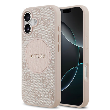 Apple iPhone 17 Kılıf Guess Orjinal Lisanslı M-safe Şarj Özellikli Yazı Logolu Circle Classic Kapak