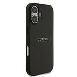 Apple iPhone 17 Kılıf Guess Orjinal Lisanslı M-safe Şarj Özellikli Yazı Logolu PU Deri Kapak