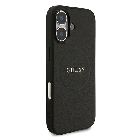 Apple iPhone 17 Kılıf Guess Orjinal Lisanslı M-safe Şarj Özellikli Yazı Logolu PU Deri Kapak