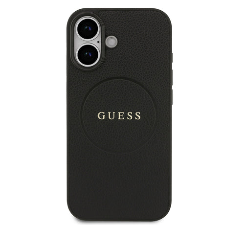 Apple iPhone 17 Kılıf Guess Orjinal Lisanslı M-safe Şarj Özellikli Yazı Logolu PU Deri Kapak