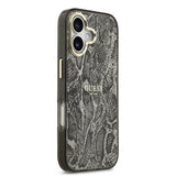 Apple iPhone 17 Kılıf Guess Orjinal Lisanslı M-safe Şarj Özellikli Yazı Logolu Python Desenli Kapak
