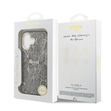 Apple iPhone 17 Kılıf Guess Orjinal Lisanslı M-safe Şarj Özellikli Yazı Logolu Python Desenli Kapak