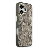 Apple iPhone 17 Kılıf Guess Orjinal Lisanslı M-safe Şarj Özellikli Yazı Logolu Python Desenli Kapak