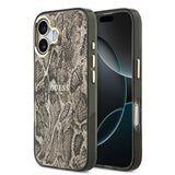 Apple iPhone 17 Kılıf Guess Orjinal Lisanslı M-safe Şarj Özellikli Yazı Logolu Python Desenli Kapak