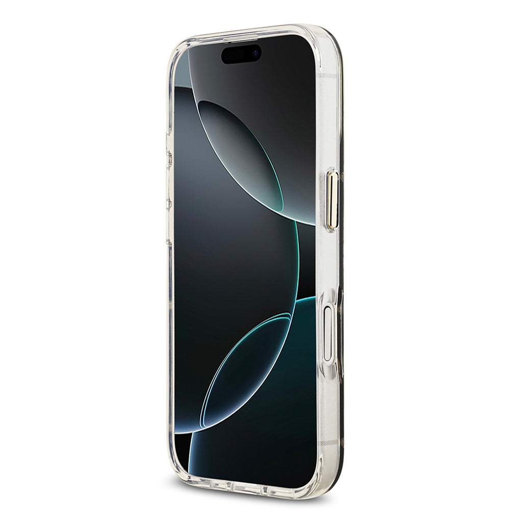 Apple iPhone 17 Kılıf Guess Orjinal Lisanslı Metal Kamera Çerçeveli Simli Aynalı Kapak