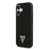 Apple iPhone 17 Kılıf Guess Orjinal Lisanslı Taşlı Arka Yüzey Üçgen Logolu Kapak