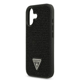 Apple iPhone 17 Kılıf Guess Orjinal Lisanslı Taşlı Arka Yüzey Üçgen Logolu Kapak