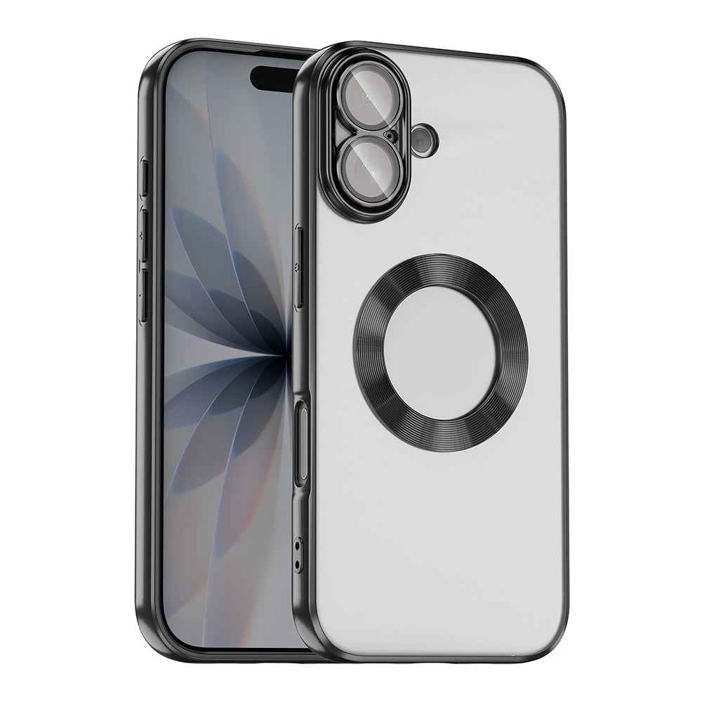 Apple iPhone 17 Kılıf Kamera Korumalı Logo Gösteren Zore Omega Kapak