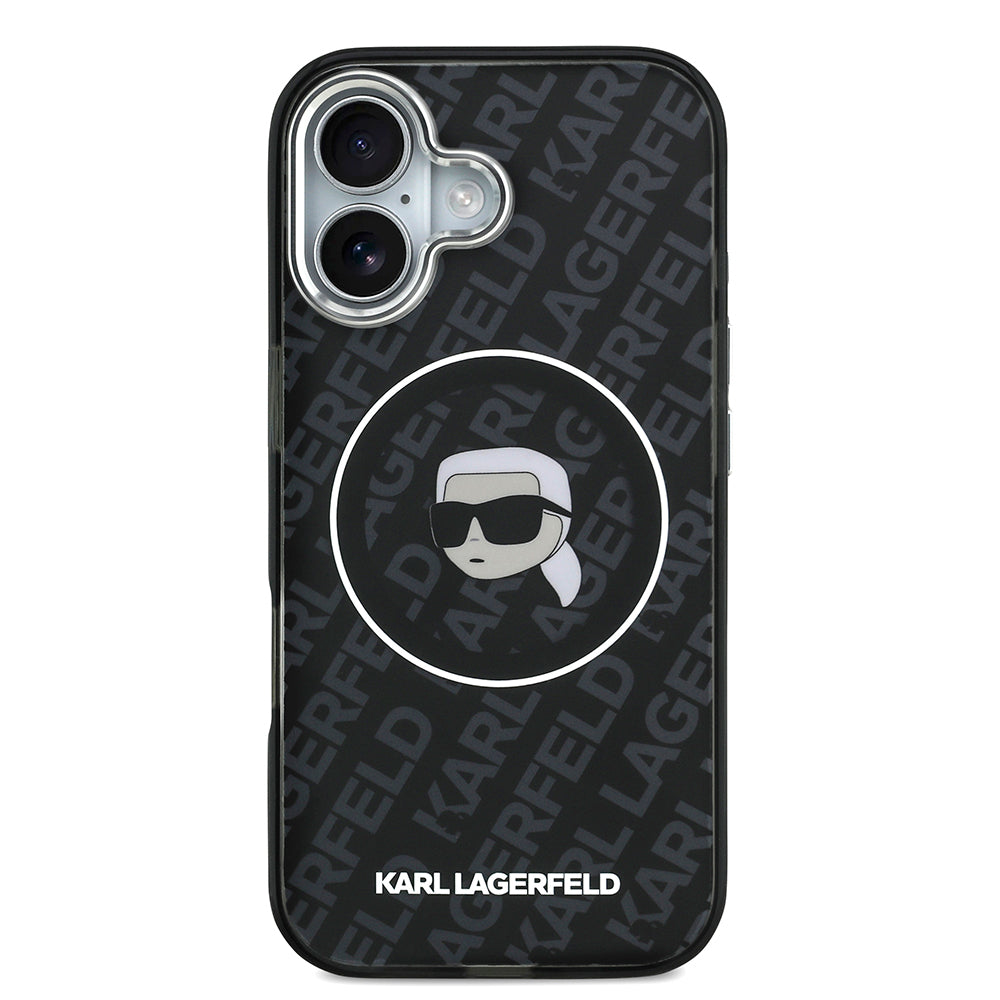 Apple iPhone 17 Kılıf Karl Lagerfeld Orjinal Lisanslı IML Baskılı KL Heads Kapak