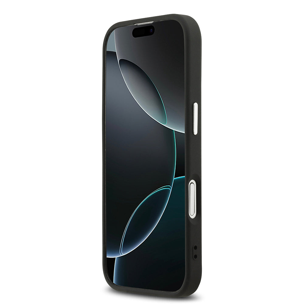Apple iPhone 17 Kılıf Karl Lagerfeld Orjinal Lisanslı M-safe Şarj Özellikli Delikli Tasarım Metal Logolu PU Deri Kapak
