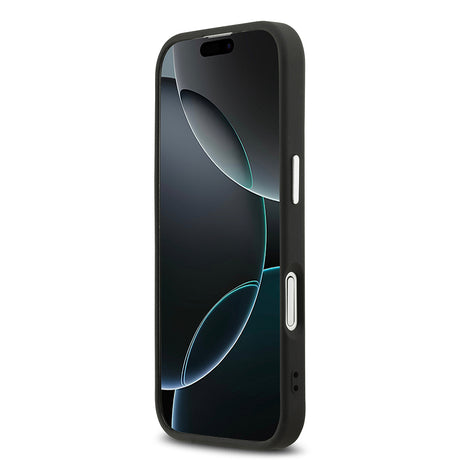 Apple iPhone 17 Kılıf Karl Lagerfeld Orjinal Lisanslı M-safe Şarj Özellikli Delikli Tasarım Metal Logolu PU Deri Kapak