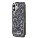 Apple iPhone 17 Kılıf Karl Lagerfeld Orjinal Lisanslı M-safe Şarj Özellikli IML Leopar Baskılı Kapak