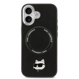 Apple iPhone 17 Kılıf Karl Lagerfeld Orjinal Lisanslı M-safe Şarj Özellikli Metal Kamera ve Buton Tasarımlı Choupette PU Deri Kapak