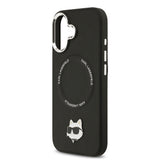 Apple iPhone 17 Kılıf Karl Lagerfeld Orjinal Lisanslı M-safe Şarj Özellikli Metal Kamera ve Buton Tasarımlı Choupette PU Deri Kapak