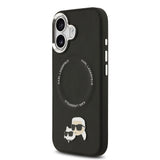 Apple iPhone 17 Kılıf Karl Lagerfeld Orjinal Lisanslı M-safe Şarj Özellikli Metal Kamera ve Buton Tasarımlı K&C PU Deri Kapak