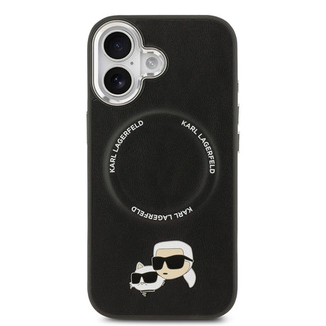 Apple iPhone 17 Kılıf Karl Lagerfeld Orjinal Lisanslı M-safe Şarj Özellikli Metal Kamera ve Buton Tasarımlı K&C PU Deri Kapak