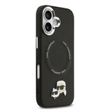 Apple iPhone 17 Kılıf Karl Lagerfeld Orjinal Lisanslı M-safe Şarj Özellikli Metal Kamera ve Buton Tasarımlı K&C PU Deri Kapak