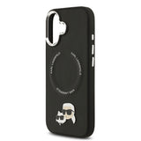 Apple iPhone 17 Kılıf Karl Lagerfeld Orjinal Lisanslı M-safe Şarj Özellikli Metal Kamera ve Buton Tasarımlı K&C PU Deri Kapak