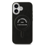 Apple iPhone 17 Kılıf Karl Lagerfeld Orjinal Lisanslı M-safe Şarj Özellikli Metal Kamera ve Buton Tasarımlı Paris RSG PU Deri Kapak
