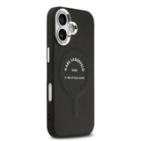 Apple iPhone 17 Kılıf Karl Lagerfeld Orjinal Lisanslı M-safe Şarj Özellikli Metal Kamera ve Buton Tasarımlı Paris RSG PU Deri Kapak