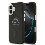 Apple iPhone 17 Kılıf Karl Lagerfeld Orjinal Lisanslı M-safe Şarj Özellikli Metal Kamera ve Buton Tasarımlı Paris RSG PU Deri Kapak