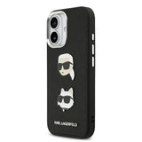 Apple iPhone 17 Kılıf Karl Lagerfeld Orjinal Lisanslı Metal Logolu K&C Heads Pin Kapak