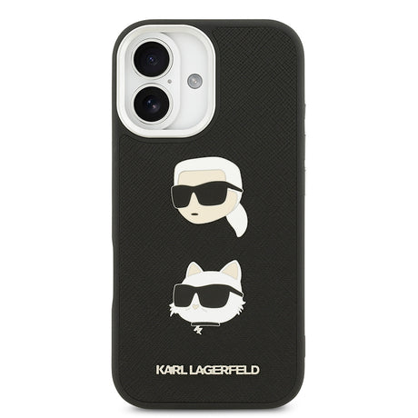 Apple iPhone 17 Kılıf Karl Lagerfeld Orjinal Lisanslı Metal Logolu K&C Heads Pin Kapak