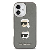 Apple iPhone 17 Kılıf Karl Lagerfeld Orjinal Lisanslı Metal Logolu K&C Heads Pin Kapak
