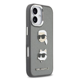 Apple iPhone 17 Kılıf Karl Lagerfeld Orjinal Lisanslı Metal Logolu K&C Heads Pin Kapak