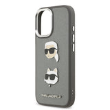 Apple iPhone 17 Kılıf Karl Lagerfeld Orjinal Lisanslı Metal Logolu K&C Heads Pin Kapak